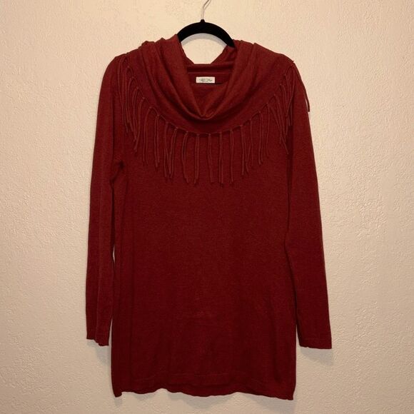Tasha Polizzi fringe tunic sweater cotton size small - Picture 1 of 6